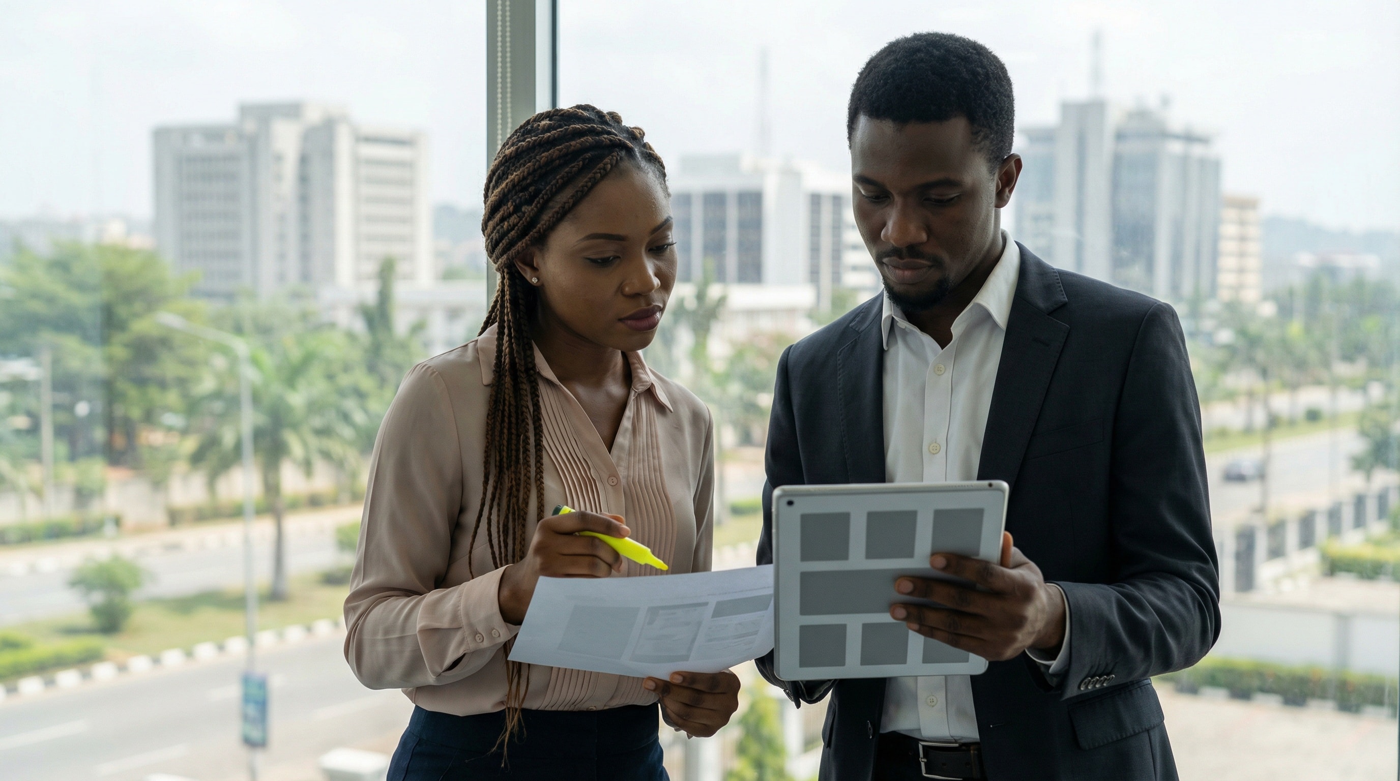 Mortgage calculator: professional in modern setting with financing documents and planning tools, showcasing local expertise and professional excellence.