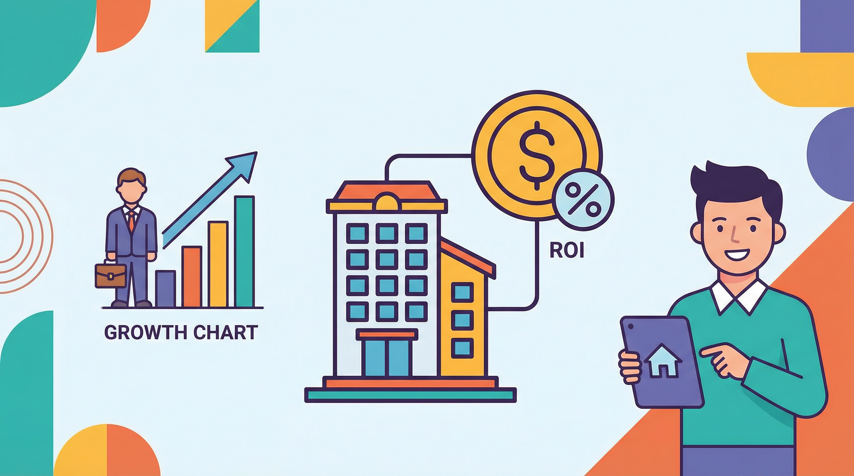 Professional with keys, welcoming gesture. Global connectivity and excellence.